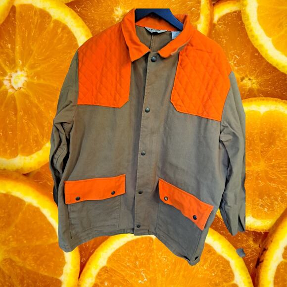 Vintage Walls Tan and Orange Hunting Field Jacket with‎ Lots of Pockets Size XL - Picture 5 of 7